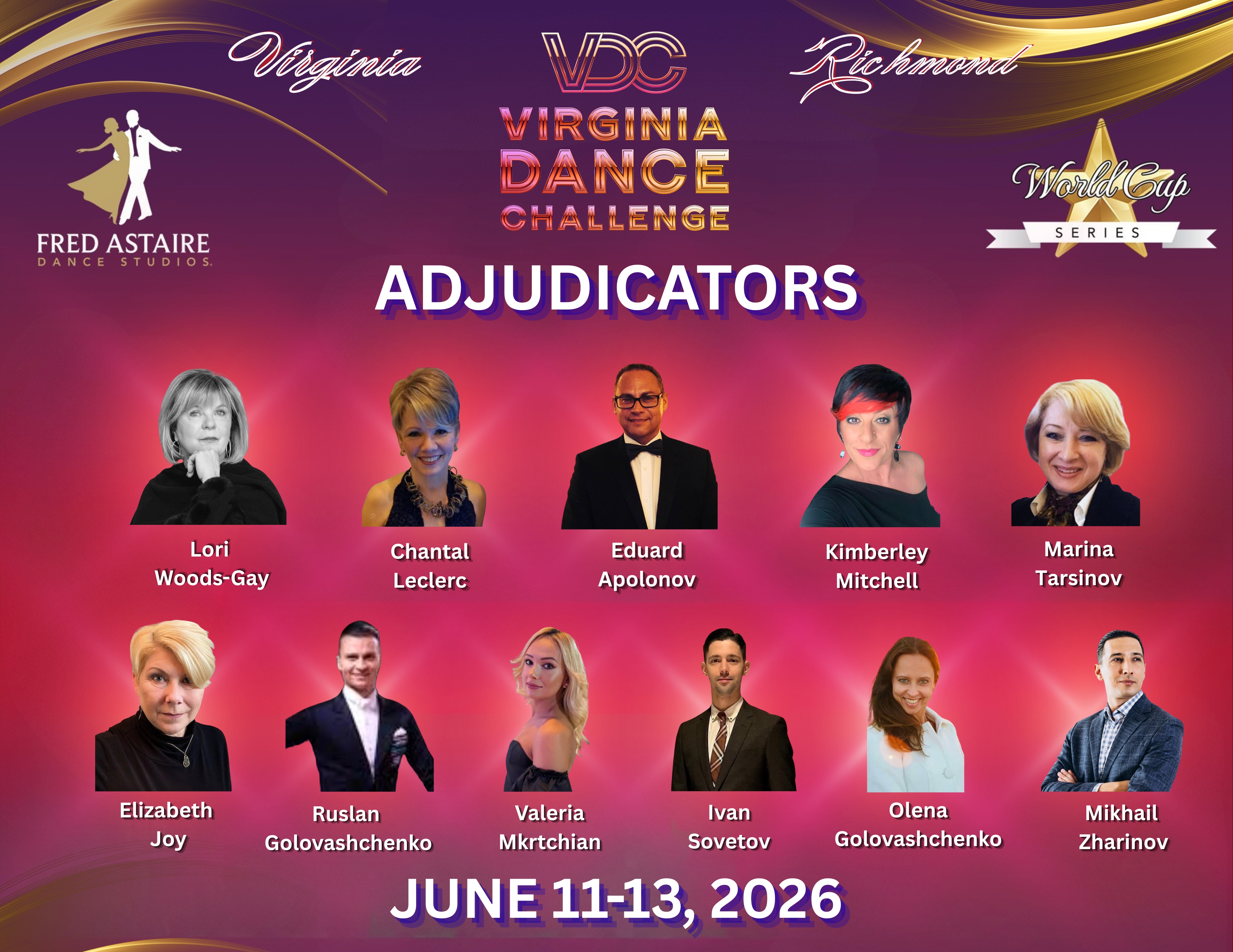 Virginia Dance Challenge 2026 adjudicators