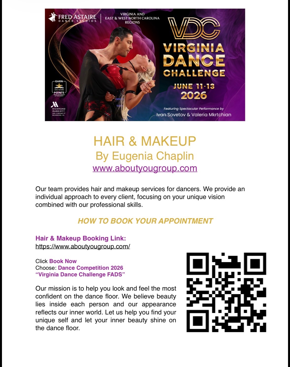 Hair and makeup by Eugenia Chaplin